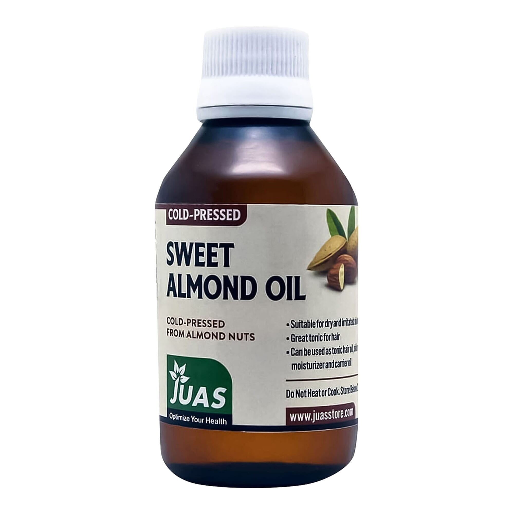 JUAS Sweet Almond Oil - Cold Pressed - 120 ml