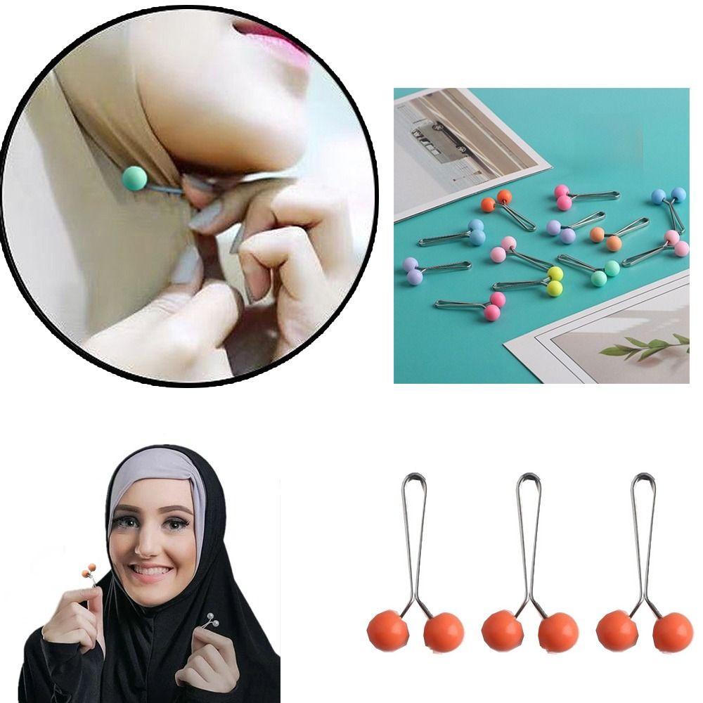 New Candy Color Scarf Buckle Multifunctional Portable U-shaped Clips Headscarf Accessories Decoration Head Scarf Fixing Clip