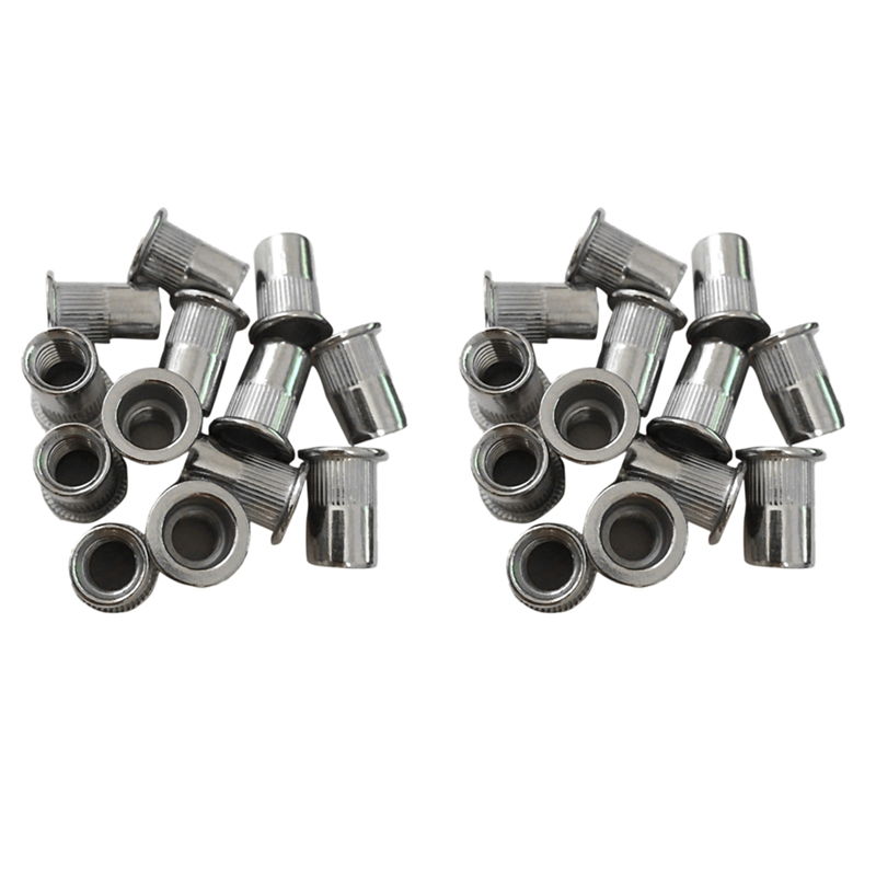 NAMUNY 60Pcs M8 Rivet Nuts Stainless Steel Threaded Rivet Insert Nuts M8-1.25mm