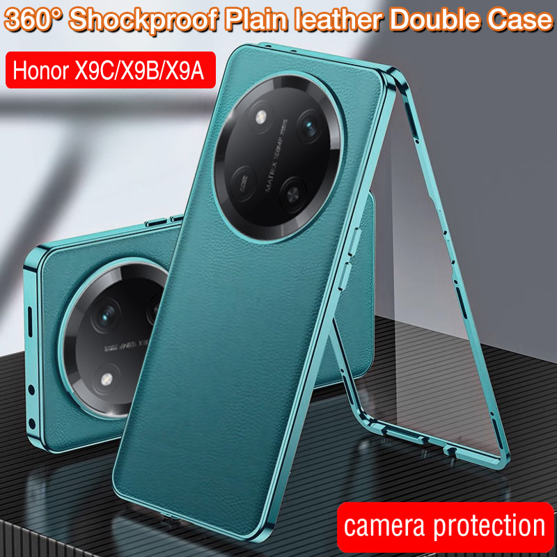 For HONOR X9C X9c X9B X9A X 9C 9B 9A HonorX9B HonorX9c smart 5G 4G 2025 Fashion Plain Hard Casing Double Side Tempered Glass Shockproof Phone Case Protection Back Cover Special