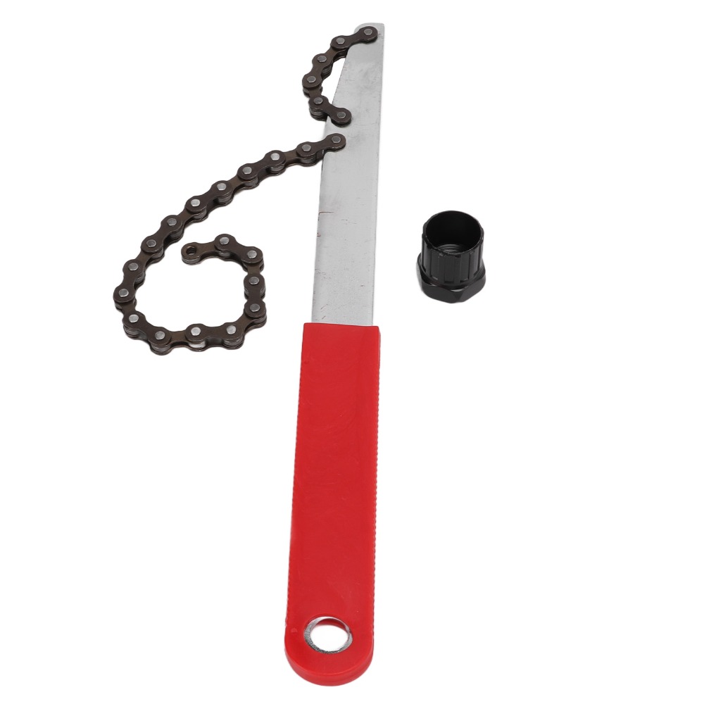 Durable Stainless Steel Bicycle Cassette Removal Tool Non Slip Ergonomic Handle Cassette Lockring Tool Bike Chain Whip Tool Mountain Bike