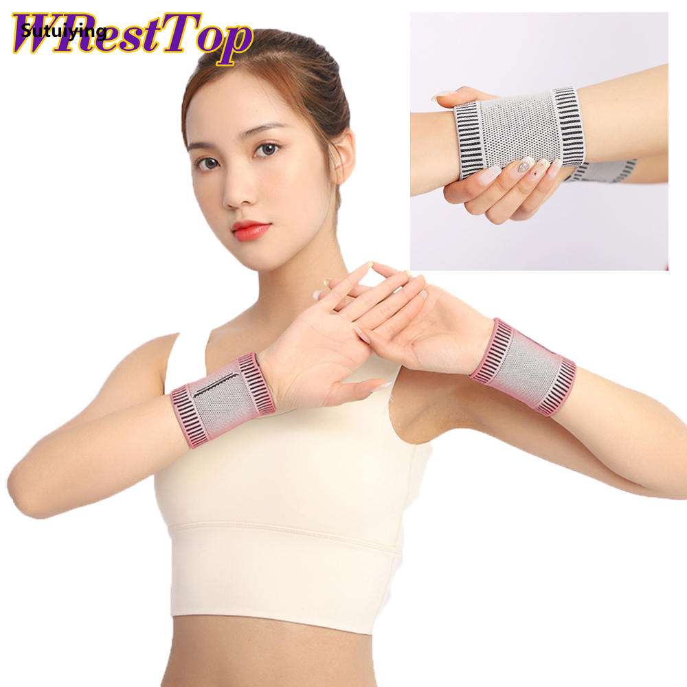 Sutuiying 1Pair Graphene Wrist Brace, Wrist Support Right and Left Hand for Luxury Wrist Compression Wrap for Working Out, Tendonitis, Arthritis