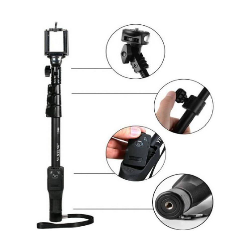 New Selfie Monopod Yunteng 1288 Selfie Stick with Bluetooth Remote Shutter Portable Handheld Telescopic Tripod