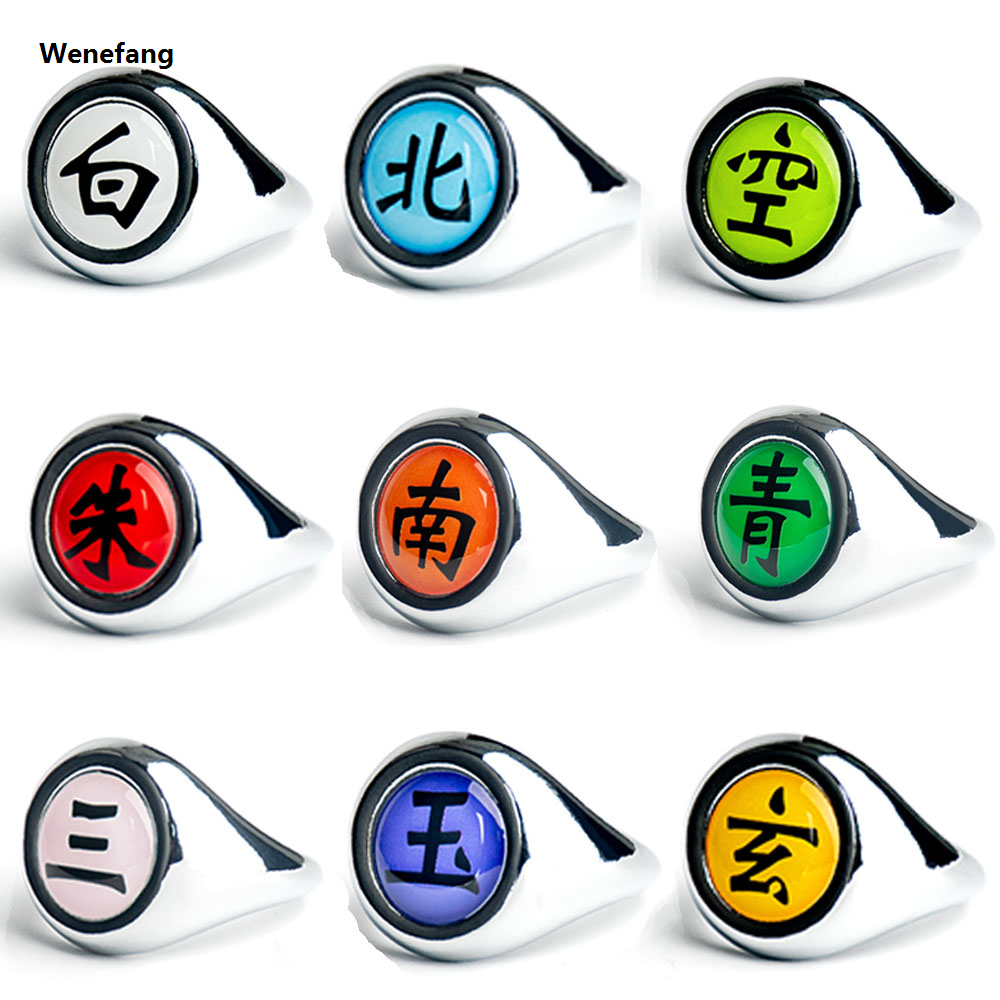 Wenefang 2pcs/set Naruto Ring Headbands Cosplay Naruto Accessories Costume Profesional Props Cartoon Anime Figure Action Akatsuki Itachi Kids Gift