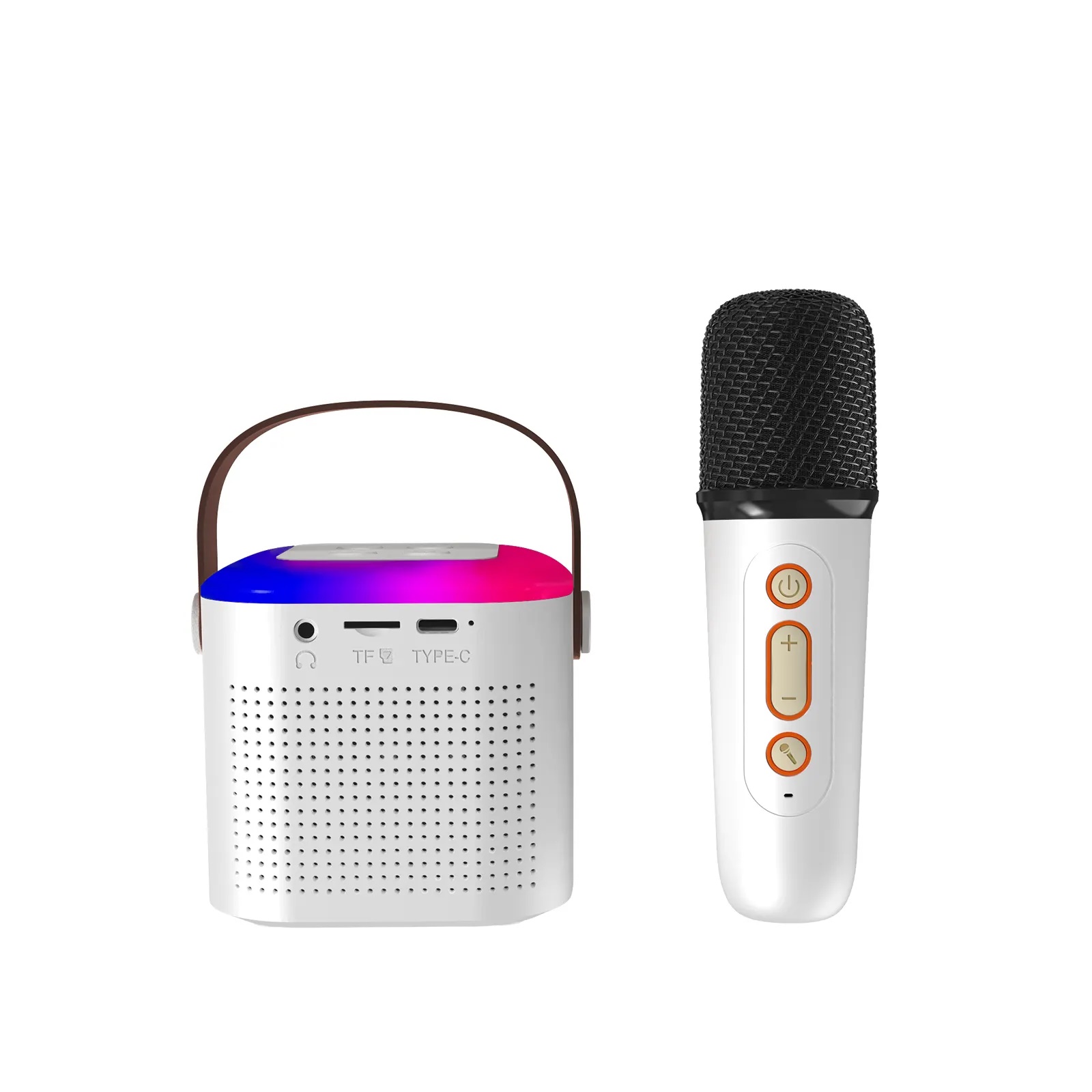 Colorful Karaoke Sound System, K12 Bluetooth Speaker With 1 Pcs Mic
