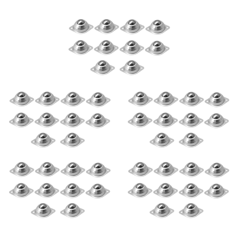 Pullhee-50PCS 3CM Dia Carbon Steel -15A Ball Transfer Unit Ball Bearing Conveyor Roller Ball Transmission Tool