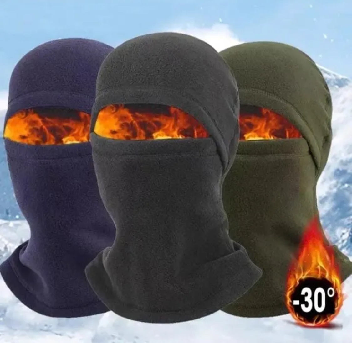 Ninja Full Face Coverage Mask with Neck Warmer Support For Bike/Scooter Under Helmet