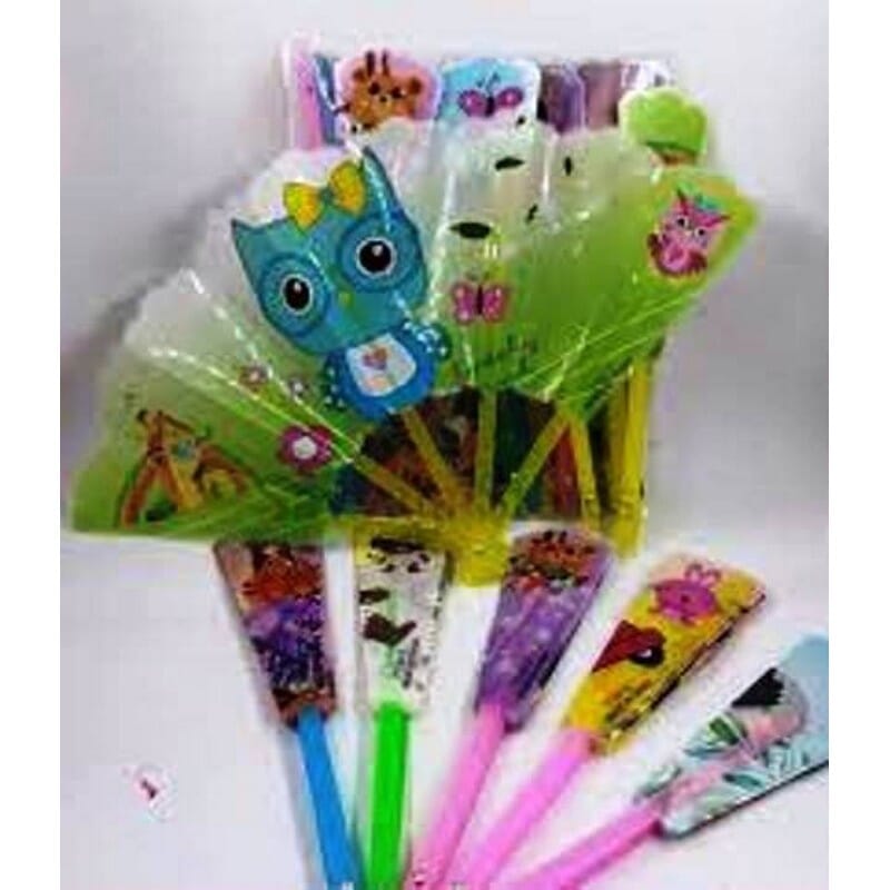 2 Piece plastic Manual Fold-able Hand Fan For Summer