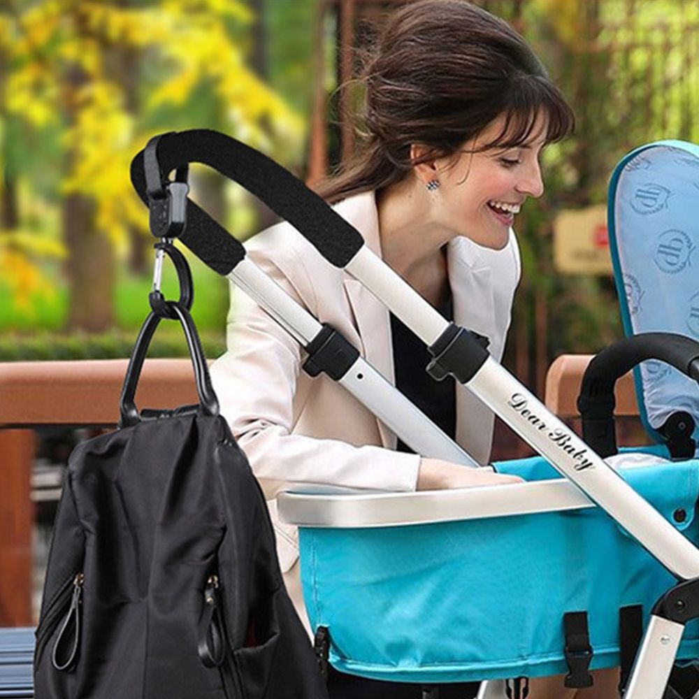 Cute 2Pcs/Set Rotate 360 Degree Bear Stroller Accessories Carriage Bag Hooks Pram Hooks Bag Hanger Baby Hanger Hooking Up Baby Bag Stroller Hooks