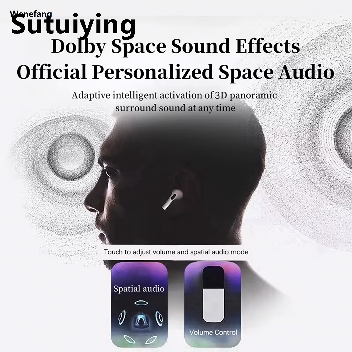 Wenefang Sutuiying 2025NEW Pro 6 TWS Wireless Headphones with Mic Fone Bluetooth Earphones New style Fashion Sport For Xiaomi Running Reduce The Noise Headset Earbud