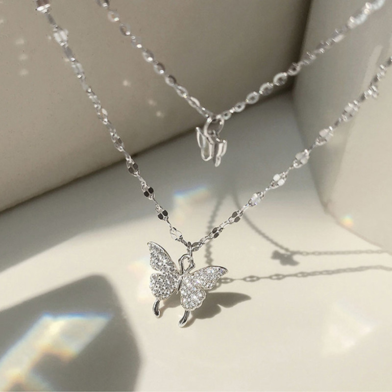 Yuanyan 2023 New Popular Silver Colour Soft Sparkling Clavicle Chain Choker Necklace For Women Fine Jewelry Wedding Party Gift