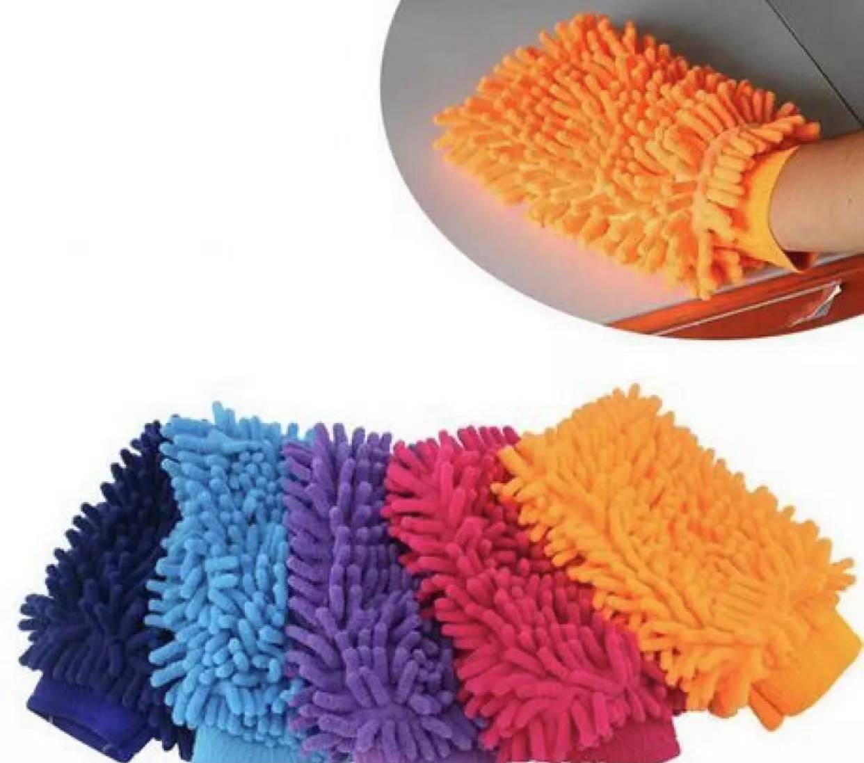 Pack of 2 (1 Pair) Waterproof Free Size Microfiber Hand Gloves, Car Washing Gloves(Multi Color)