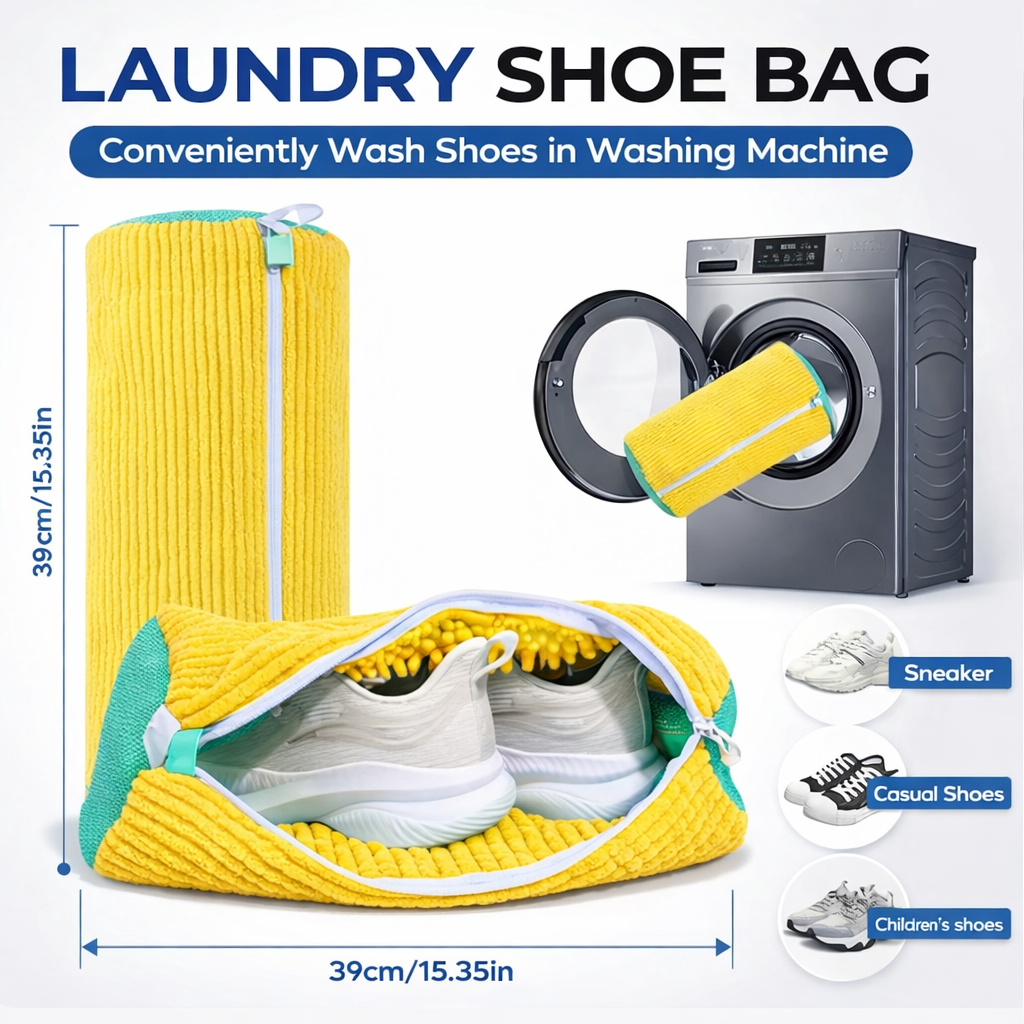 Shoe Wash Bag Washing Machine Laundry Bag Shoes Washing Bag Laundry Net for Trainers Shoe Wash Bag with Brushes Laundry Net Wash Bag Shoes