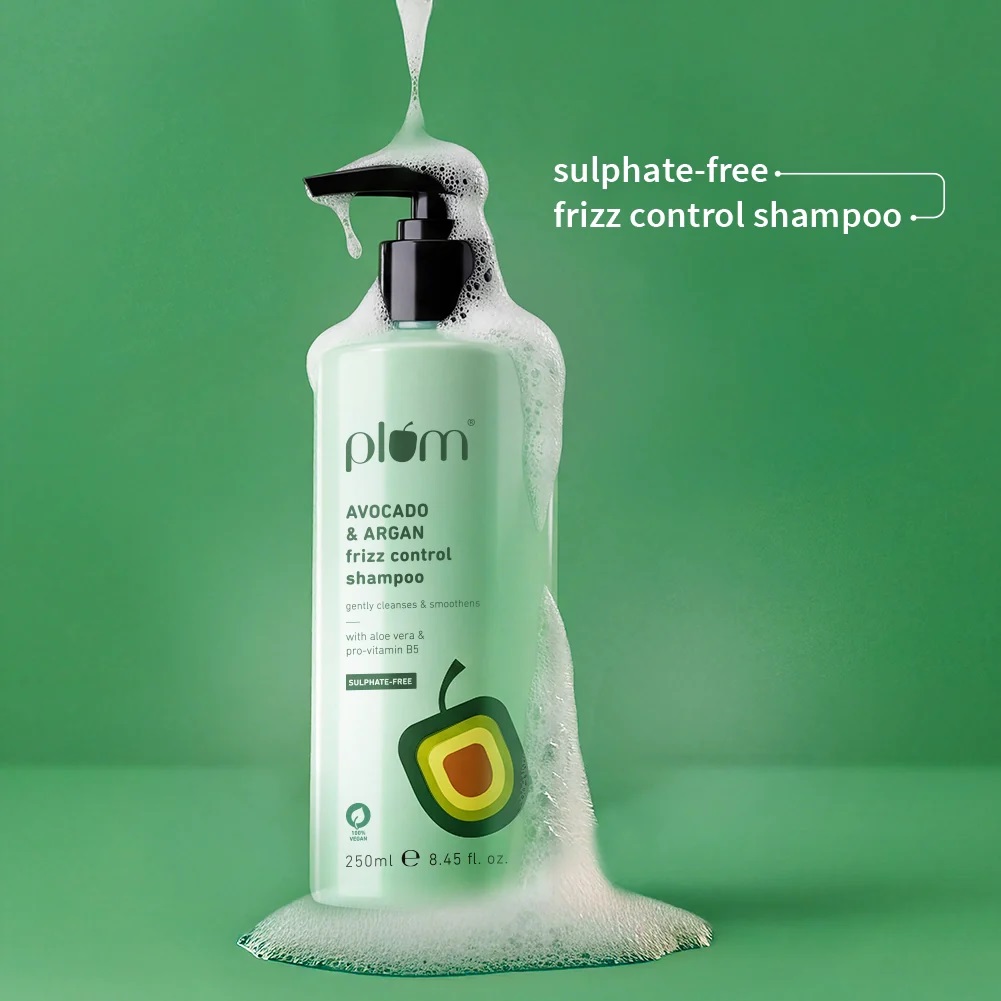 Plum Avocado & Argan Oil Sulphate-Free Shampoo For Frizzy Hair (250ml)