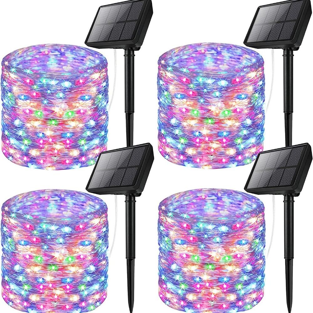 New Garden Lawn Decoration Light Christmas Solar Light String Fairy Light String Festival Props Outdoor LED Light Strins Waterproof Lighting Decoration Christmas Holiday Light