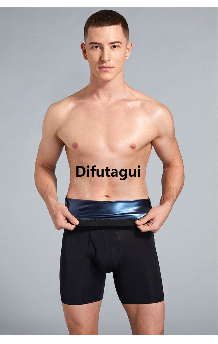 Difutagui Men Belly Control Fitness Fat Burn Tops Sweat Sauna T-shirt Waist Original Trainer Slimming Suit Body Shapers Shapewear Corset Underwear