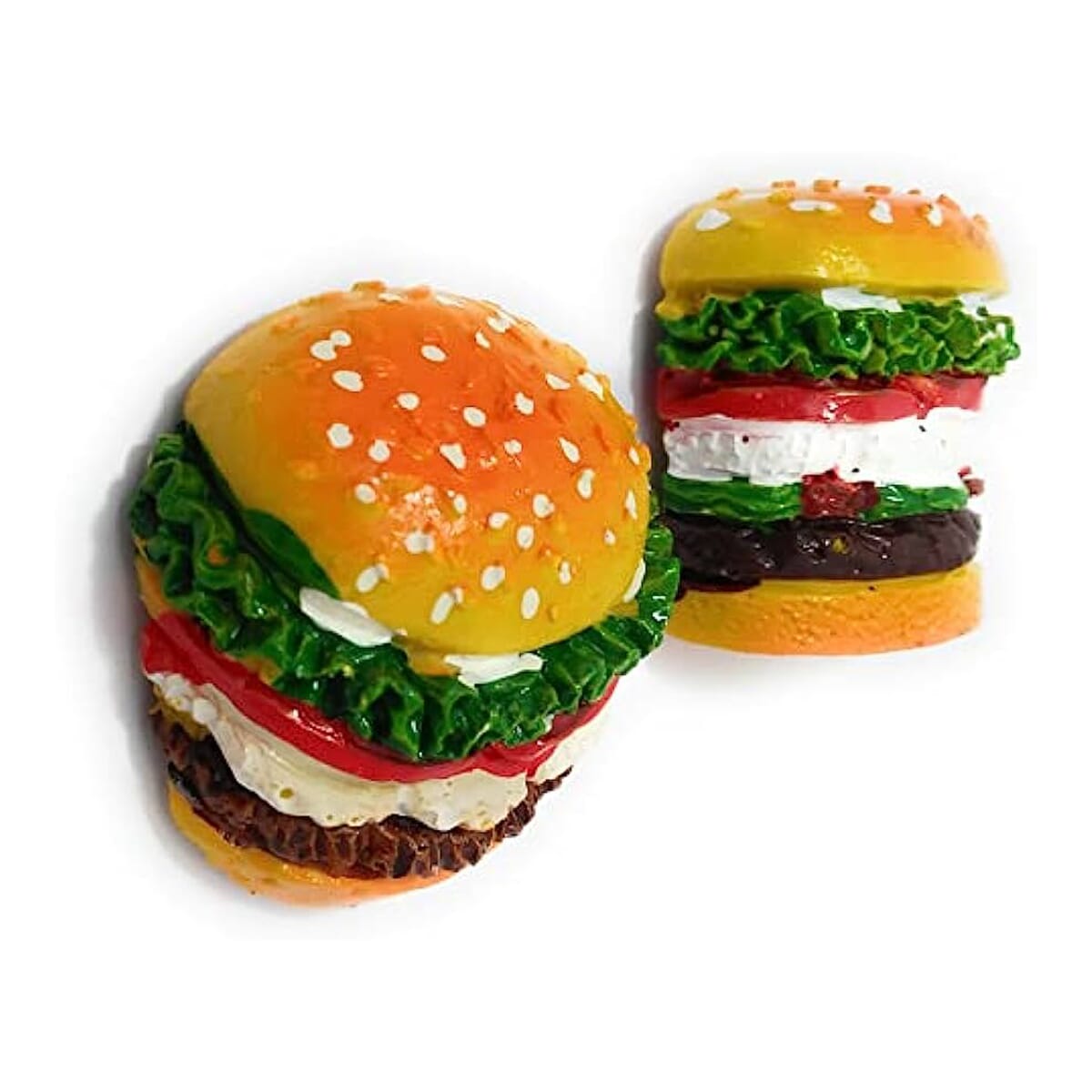 Multicolor Set of 1 Burger Poly Resin Fridge Magnet