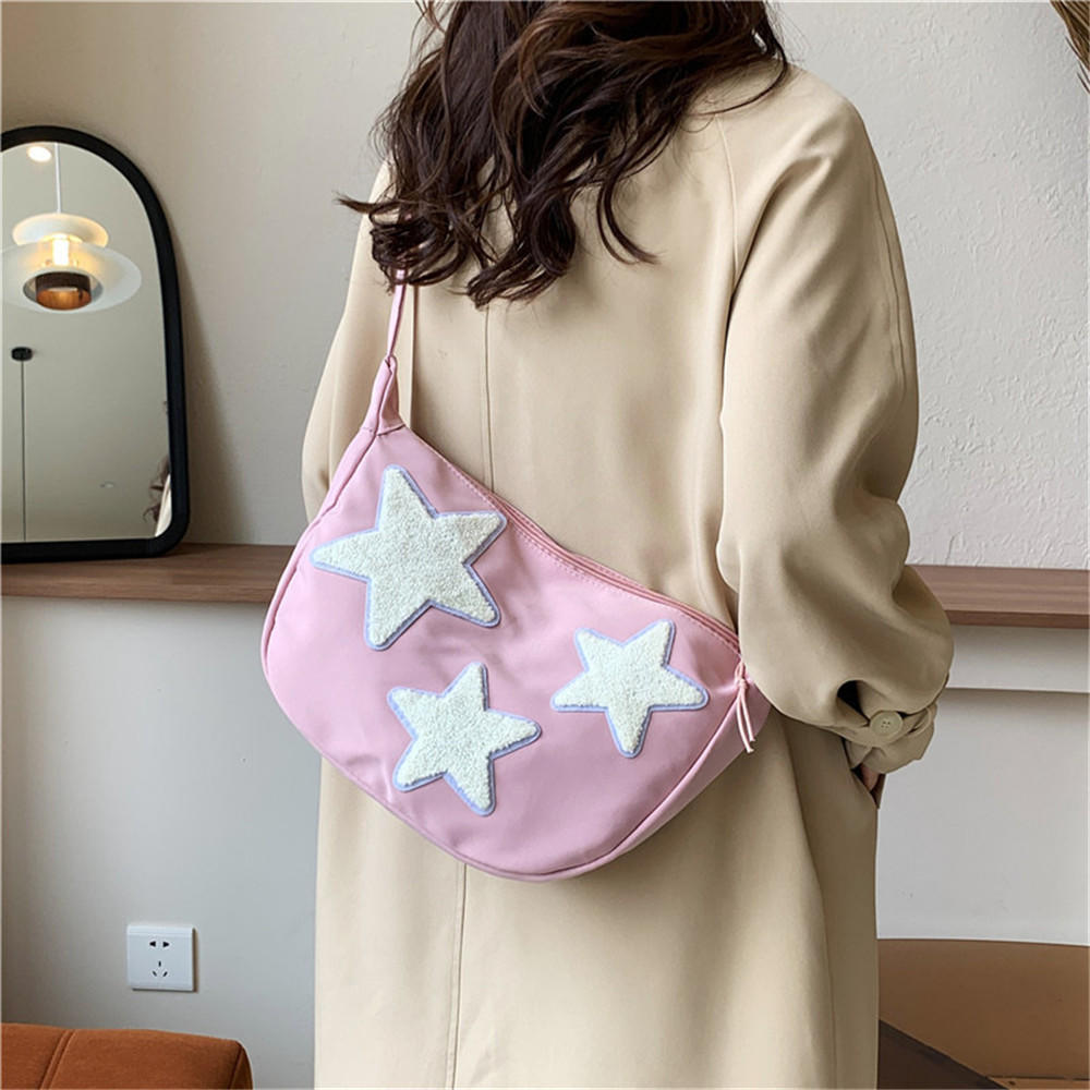 Nylon Pentagram Bag Sling Bag for School College Work