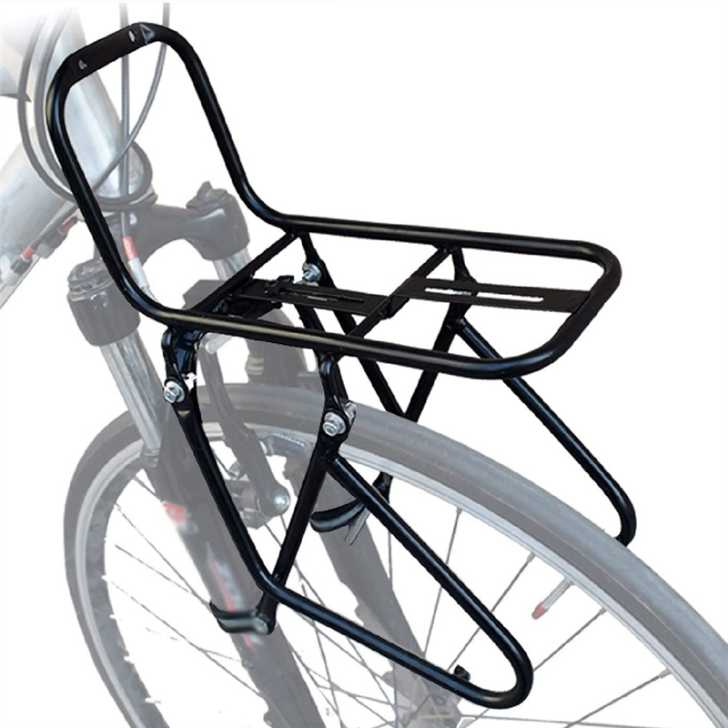 JAERBEE Bicycle Front Rack, Steel Luggage Touring Carrier Racks 15KG Capacity Mountain Road Bike Pannier Rack