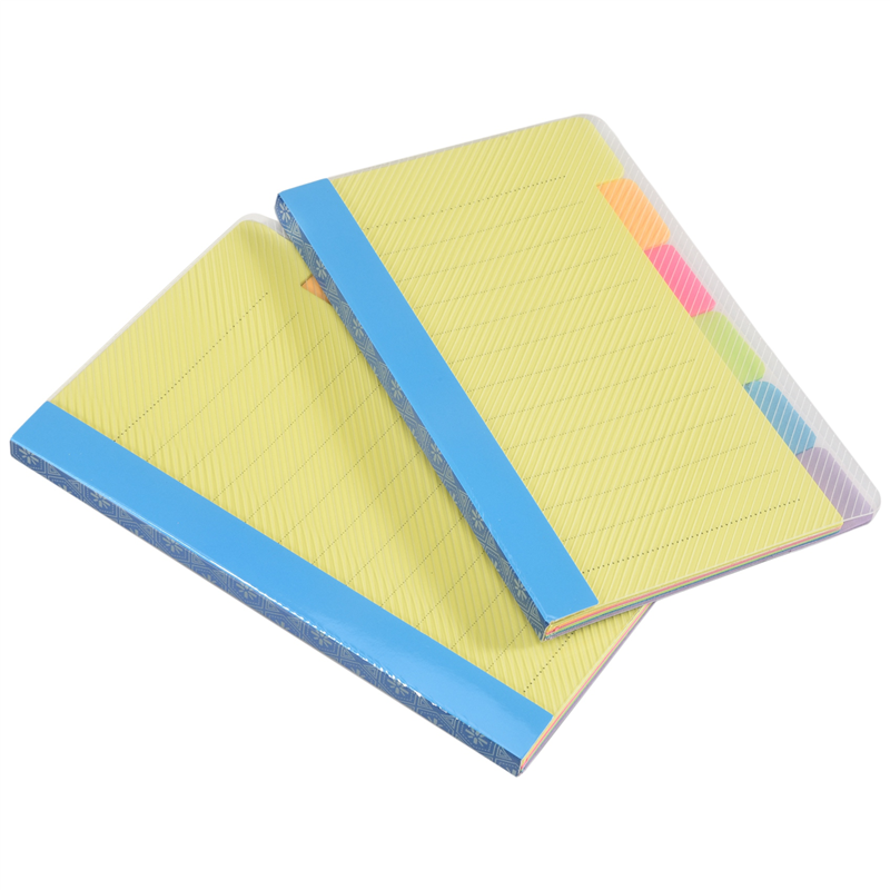 NAMUNY Sticky Notes Divider Sticky Notes Tabs ,Tabbed Self-Stick Lined Bright Colors Notepad, 4X6Inch,2 Pcs 120 Index Notes