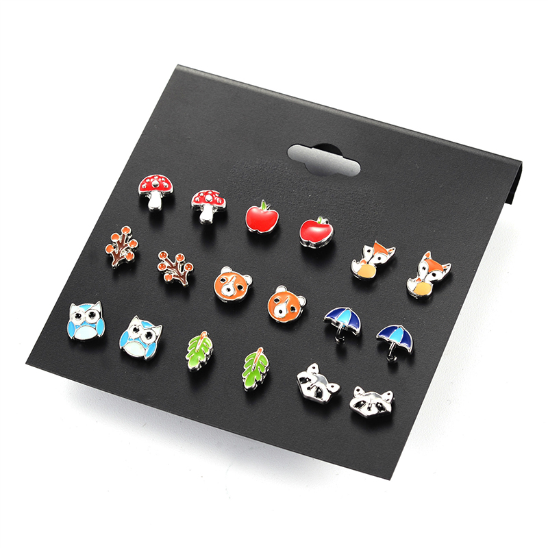 【Happy LifeStore】New Fashion Lovely Animal Little Butterfly Apple Heart Star Shape Set Fashion For Wo Girls Best Gift