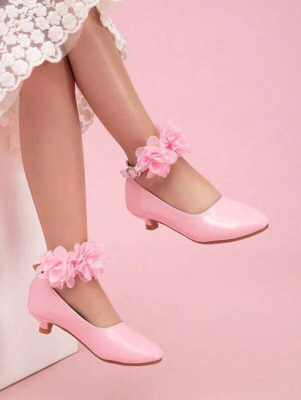 Spring New Style Lace Lady Dancing Small High Heels For Girls