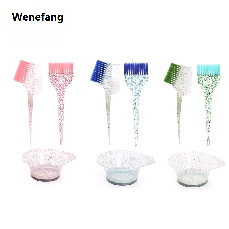 Wenefang Professional Hair Dyeing Set For Salon Barber Coloring Hair Dye Brush And Bowl Fashion Hairstyle Design Tool