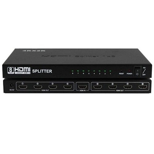 HDMI Splitter 1X4 4 Port Full HD Hub Repeater Amplifier v1.4 3D 1080p 1 in 4 out.