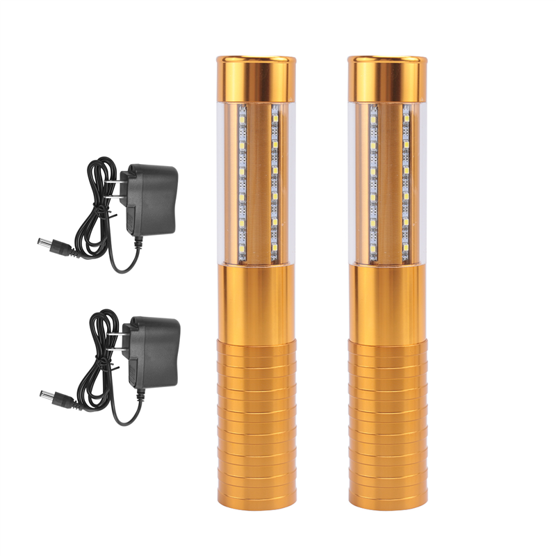 2 Pcs LED Strobe Light LED Bottle Service Light Reusable LED Light Champagne Bottle Handheld Light Gold,US Plug