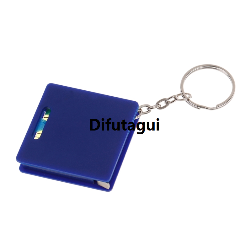 Difutagui Mini Keychain Tape Measure with Square Bubble Profesional Level Steel Ruler 100cm Dropship