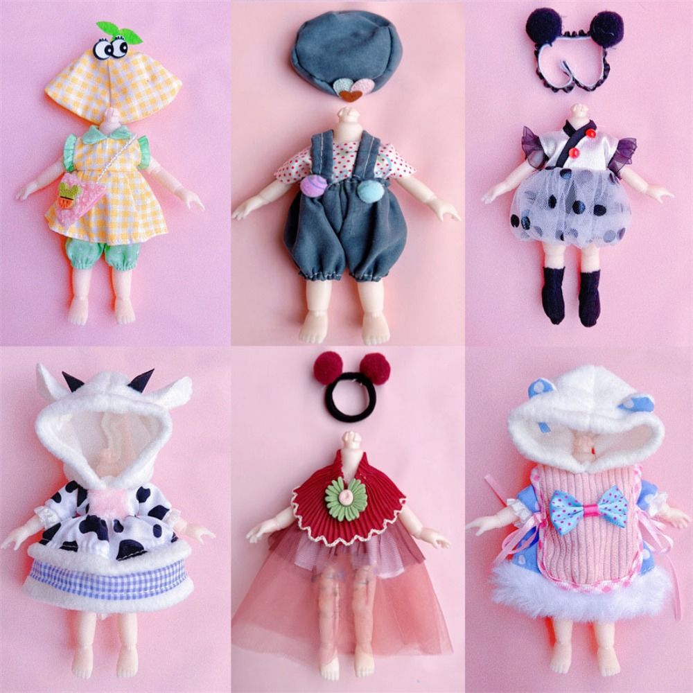 High Quality 10 Styles Doll Clothes Dresses Cute Mini Fashion Skirts Animal Doll Outfit Obitsu 11 Ob11 Doll/ Ob11 Gsc 1/12 Bjd Molly Body