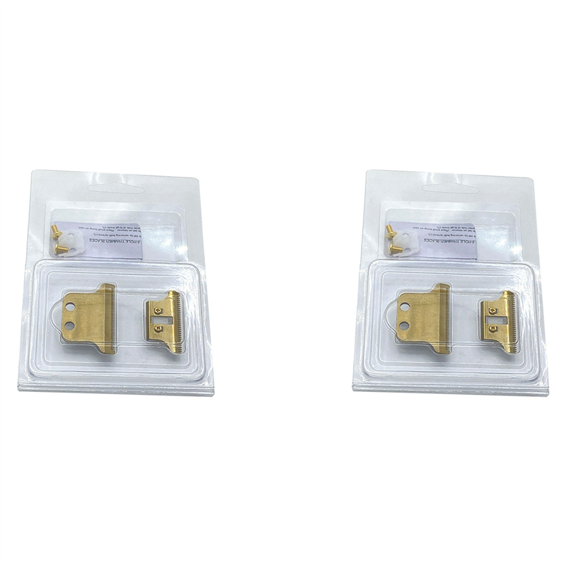 OUMERY 2set 2-Hole Clipper Cutter Replacement Hair Trimmer Blades for 8081 8171 Gold