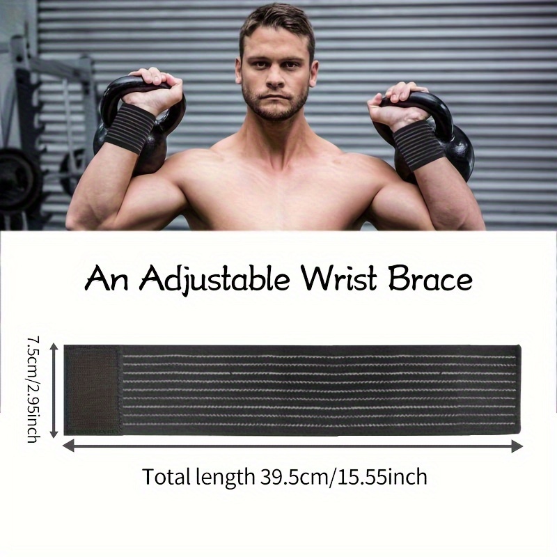 HOT 1pc Adjustable Carpal Tunnel Wrist Brace - Breathable Compression Support Strap for Adults, Ideal for Weightlifting, Tennis, Fitness - Black, Hook-and-Loop Closure, Dry Clean Only