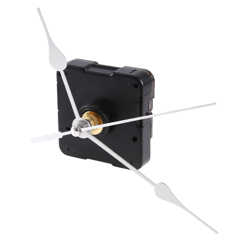 Clock Movement Mechanism with Silver Hour Minute Second Hand DIY Tools Kit