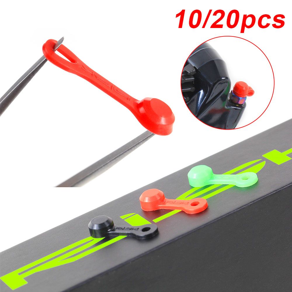 10pcs Silica Gel Oil Disc Bike Bleed Nipple Cover Oil Nipple Set Dust Cap Brake Clamp Accessories