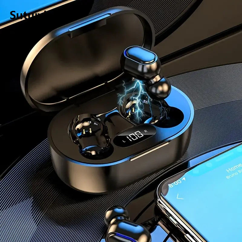Sutuiying E7S Wireless Bluetooth headset Earset Stereo Headphones Sport Noise 【2025 Version】 Cancelling E7S TWS Headset sport music Earbuds for phone