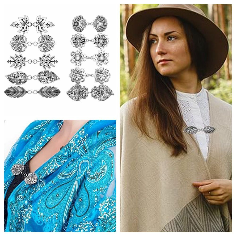 New Design Multifunctional Clip Cardigan Clip Silver Color Vintage Style Clip Clasps Shawl Brooch
