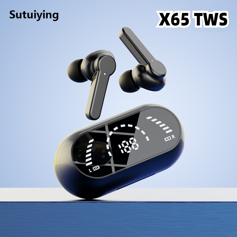Sutuiying Original X65 TWS Earhook Earphones Bluetooth 5.3 Low Latency Bargain price Gaming Sport Headset HiFi Stereo Noise Reduction Earbuds