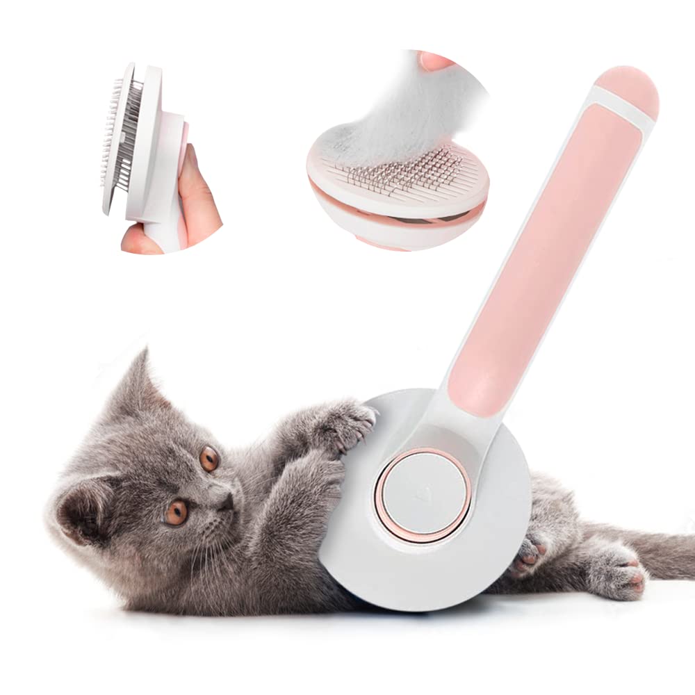 Pet Cat Brush Dog Comb Hair Removes Pet Hair Comb Self Cleaning Slicker Brush