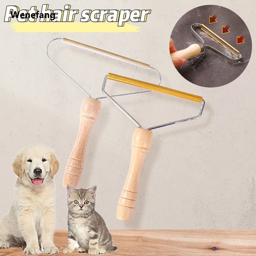 Wenefang transparent bag 1PC Portable Pet Hair Remover Brush Lint Roller sweaters Sofa Clothes for For Animals Dogs Cats Scrapers cleaning tools