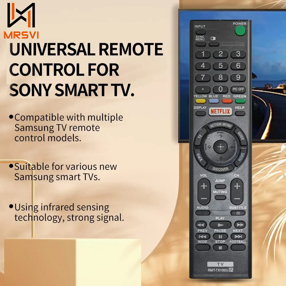 NEW ORIGINAL RMT-TX100U Universal Remote Control for Sony LCD LED HD Smart TV with Netflix Button