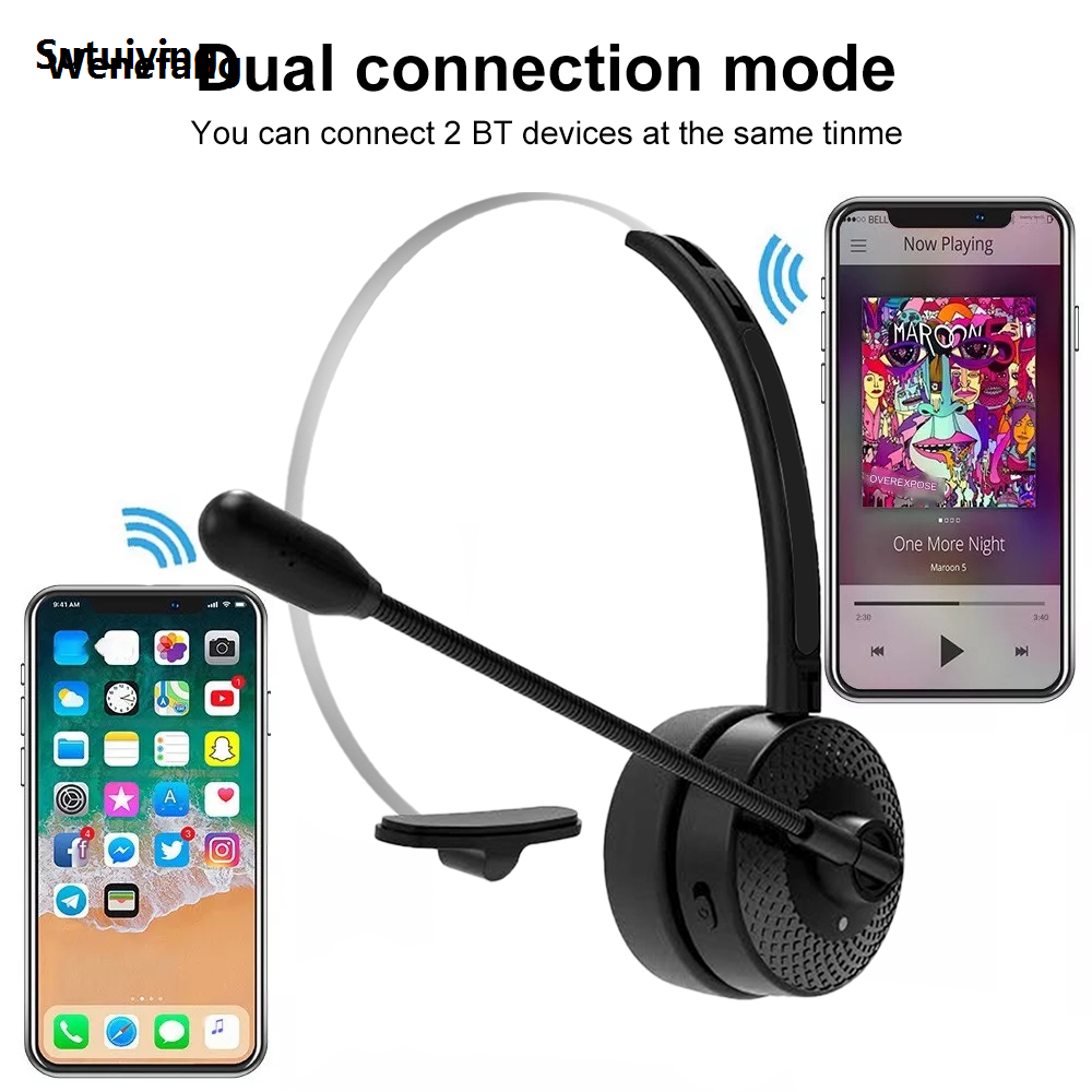 Wenefang Sutuiying Bluetooth 5.3 Call Center Headset Wireless Truck Driver Headphones Hot Selling Luxury with Mic Hands-free Call Noise Cancelling for Laptop PC Phone