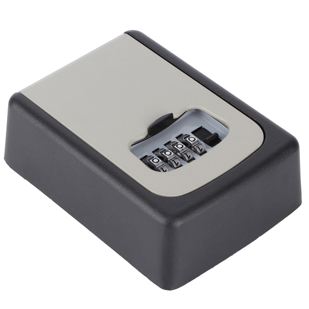 High Security Aluminum Alloy Key Lock Box 4 Digit Password Sturdy Password Lock Box Secure Durable Key Safe Box Home Use