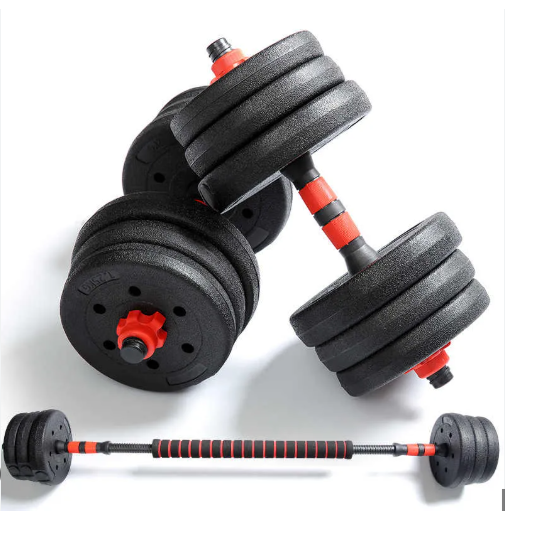 20KG Detachable Dumbbell Splicing Barbell Suit , Odorless Plastic Material| Sturdy Construction Detachable Dumbell/Barbell Set