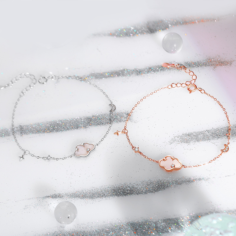 【Mega Sale】New Fritillaria Nebula Bracelet Female 925 National ins Wind Star Moon Bracelet