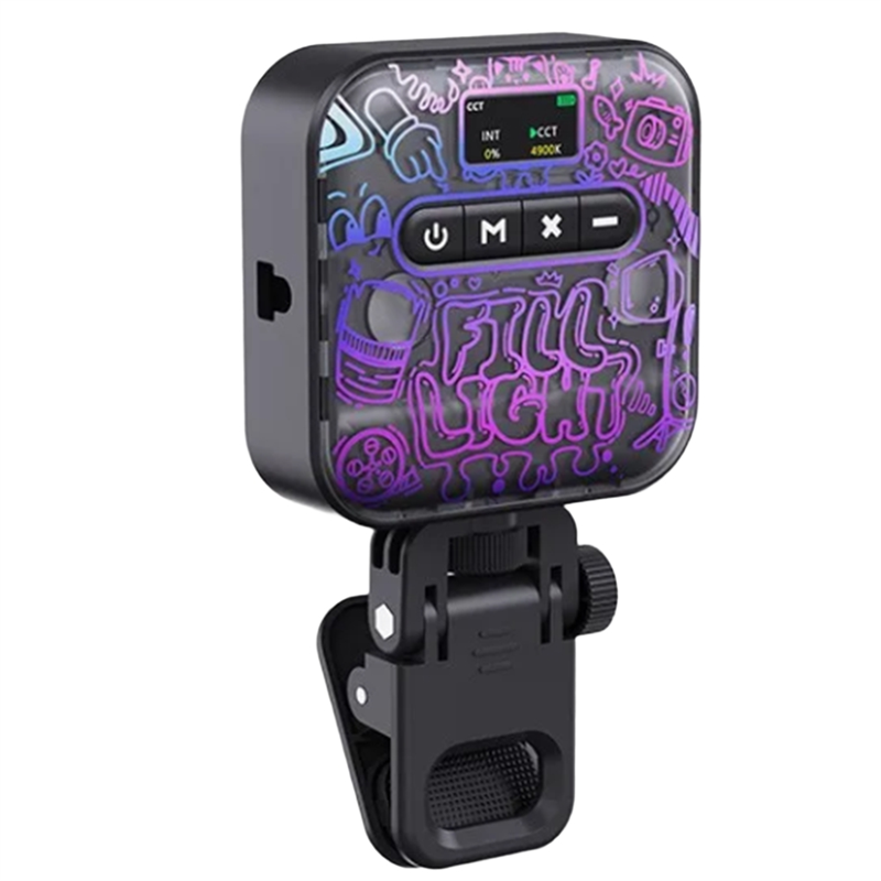 Mini Portable RGB Fill Light Selfie, Magnetic Mobile Phone Lighting 2500-9000k Full Color Adjustable for Photography