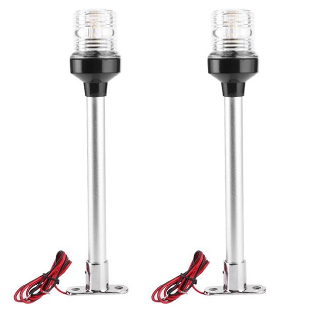 JINMY 2X 12-24V Waterproof Marine Boat Sailing Light Lamp Yacht Stern Anchor Light LED Navigation Lights 360 Degree Boat Light