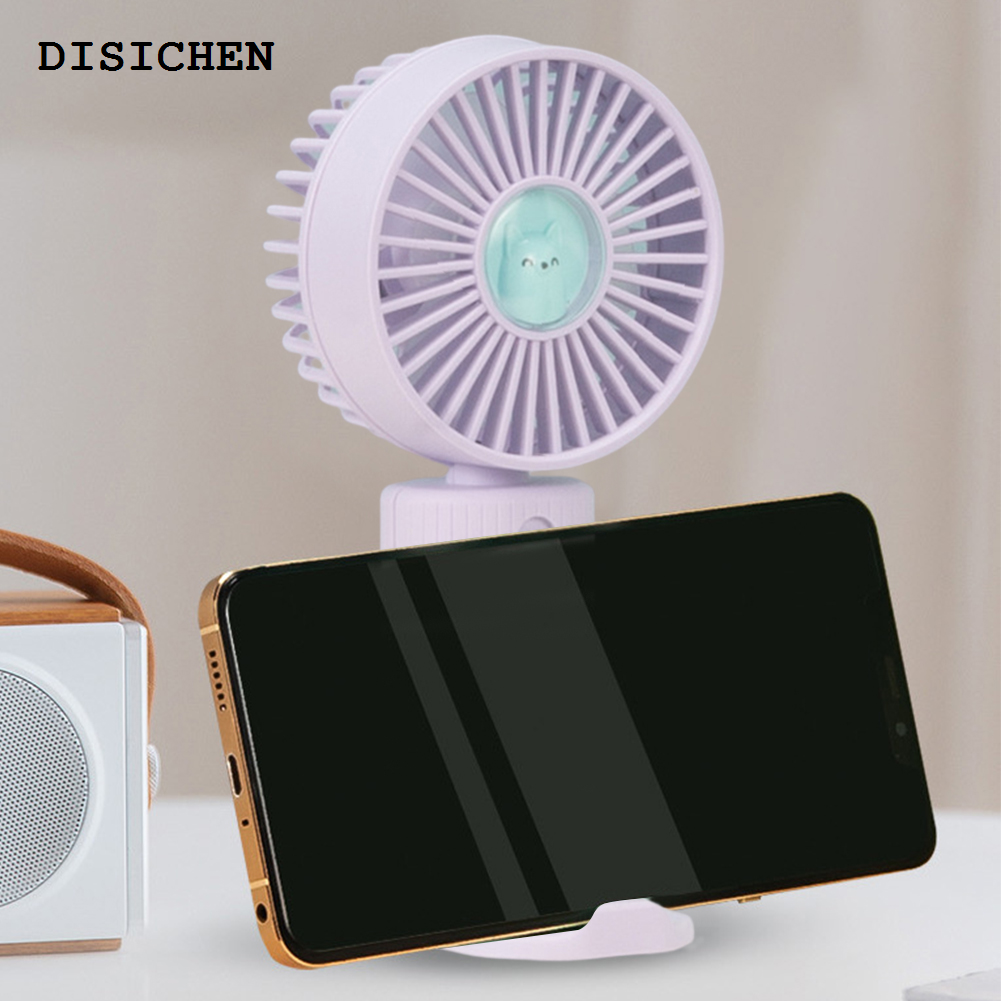 DISICHEN Bargain price Electric Fan with Detachable Base Handheld Fan Portable Desk Cooling Face Fan Quiet Operation for Travel/Commute/Makeup/Office
