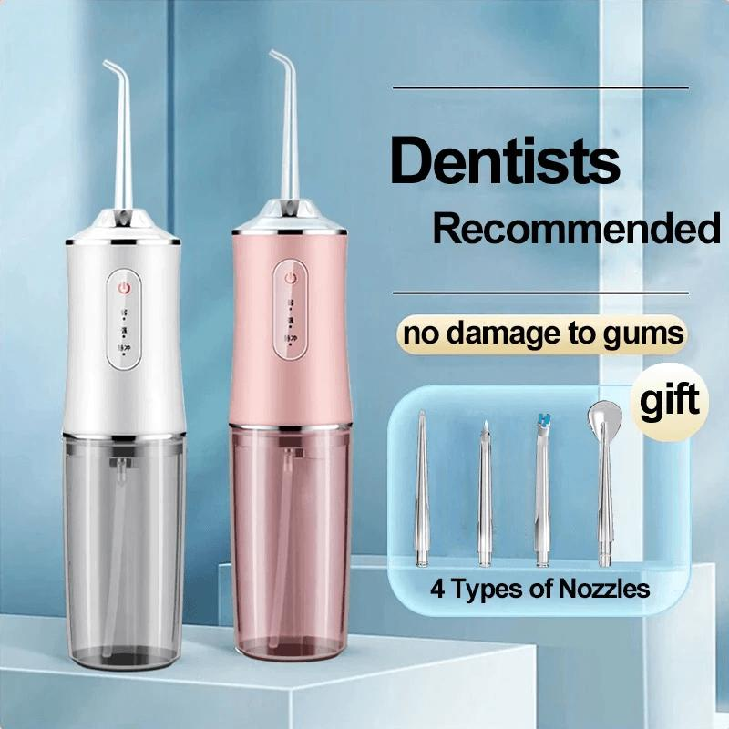 MRR Smart Choice Premium Dental Flosser | IPX7 Portable Oral Irrigator | 3 Speed Level (Soft,Normal Pulse) | Electric Water Flosser | Dental Water Floss for Teeth Braces & Orthodontic Teeth | Electric Brush Alternative for Teeth Whitening & Deep Floss