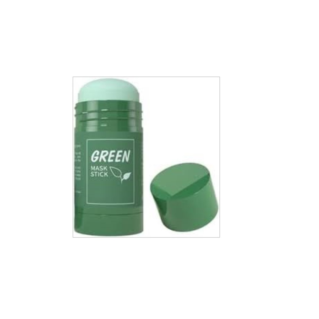 Green Mask Stick, Green Tea Purifying Clay Stick Mask Oil Control Solid Mask Deep Cleaning Moisturizing Mask